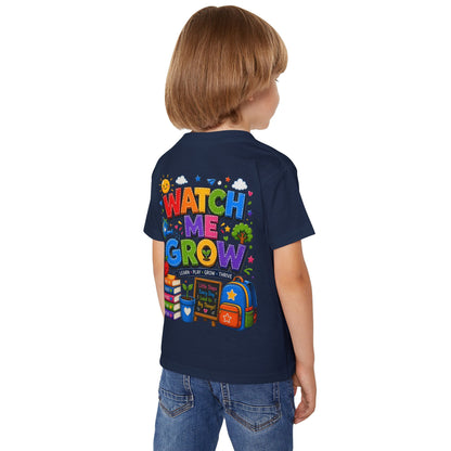 Toddler T-Shirt — "Watch Me Grow" Back-to-School Graphic Tee