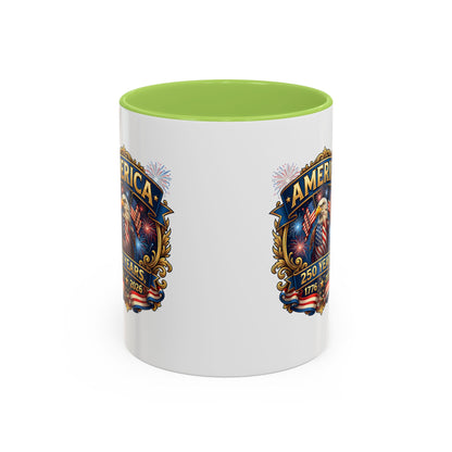250th America Eagle Coffee Mug — Patriotic 1776–2026 Anniversary Accent Mug