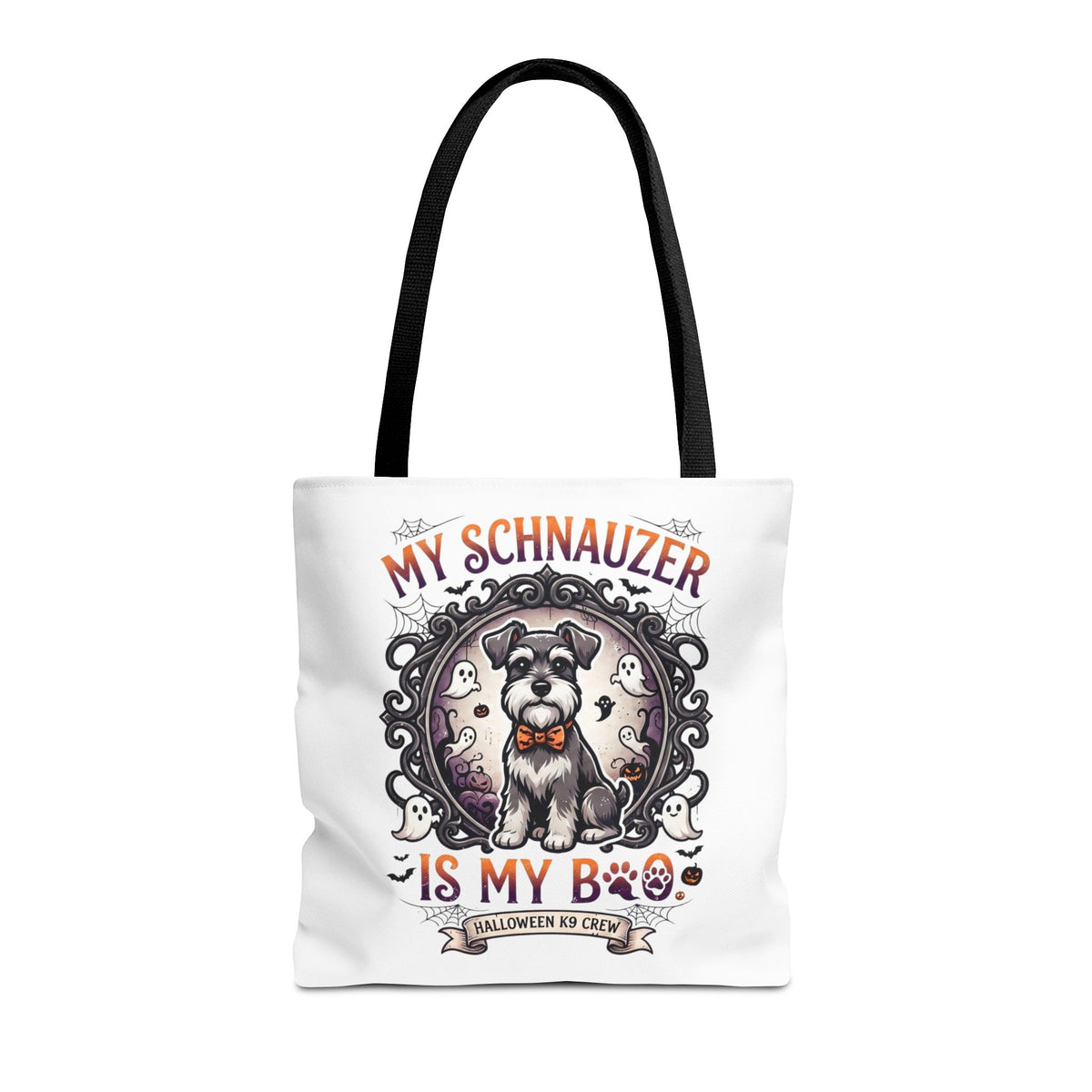 Halloween Schnauzer Tote Bag - "My Schnauzer Is My Boo" Cute Dog Halloween Gift