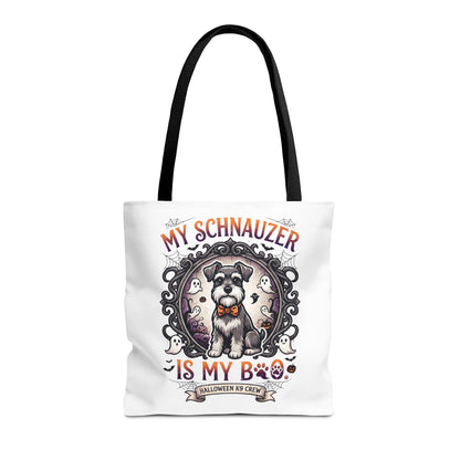 Halloween Schnauzer Tote Bag - "My Schnauzer Is My Boo" Cute Dog Halloween Gift