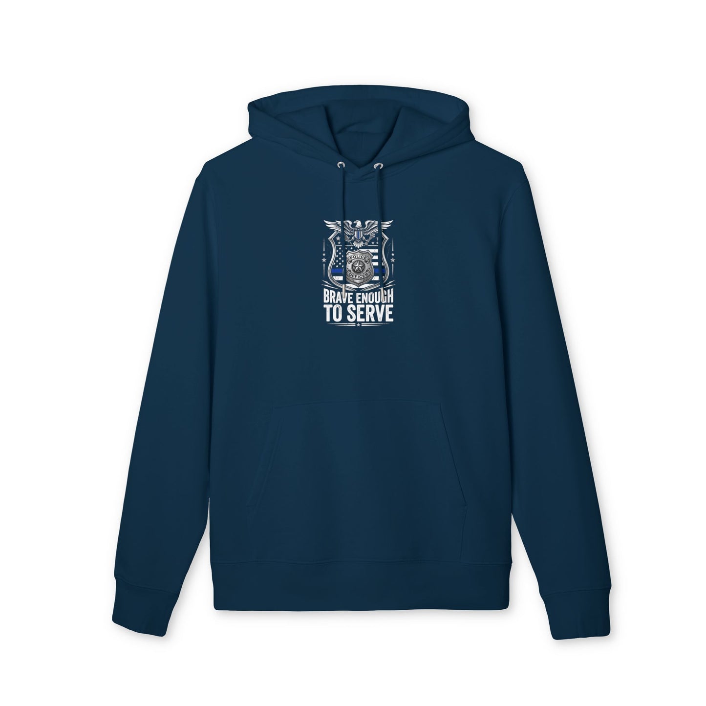 Brave Enough to Serve Hoodie — Thin Blue Line Police Tribute