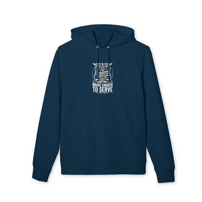 Brave Enough to Serve Hoodie — Thin Blue Line Police Tribute