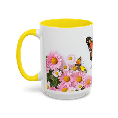 Mother's Day Butterfly Coffee Mug — "Happy Mother's Day" Floral 11/15oz Accent Mug