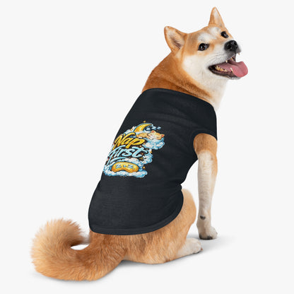 Nap First Pet Tank Top — Cute Sleeping Cat Graphic for Small Dogs & Cats