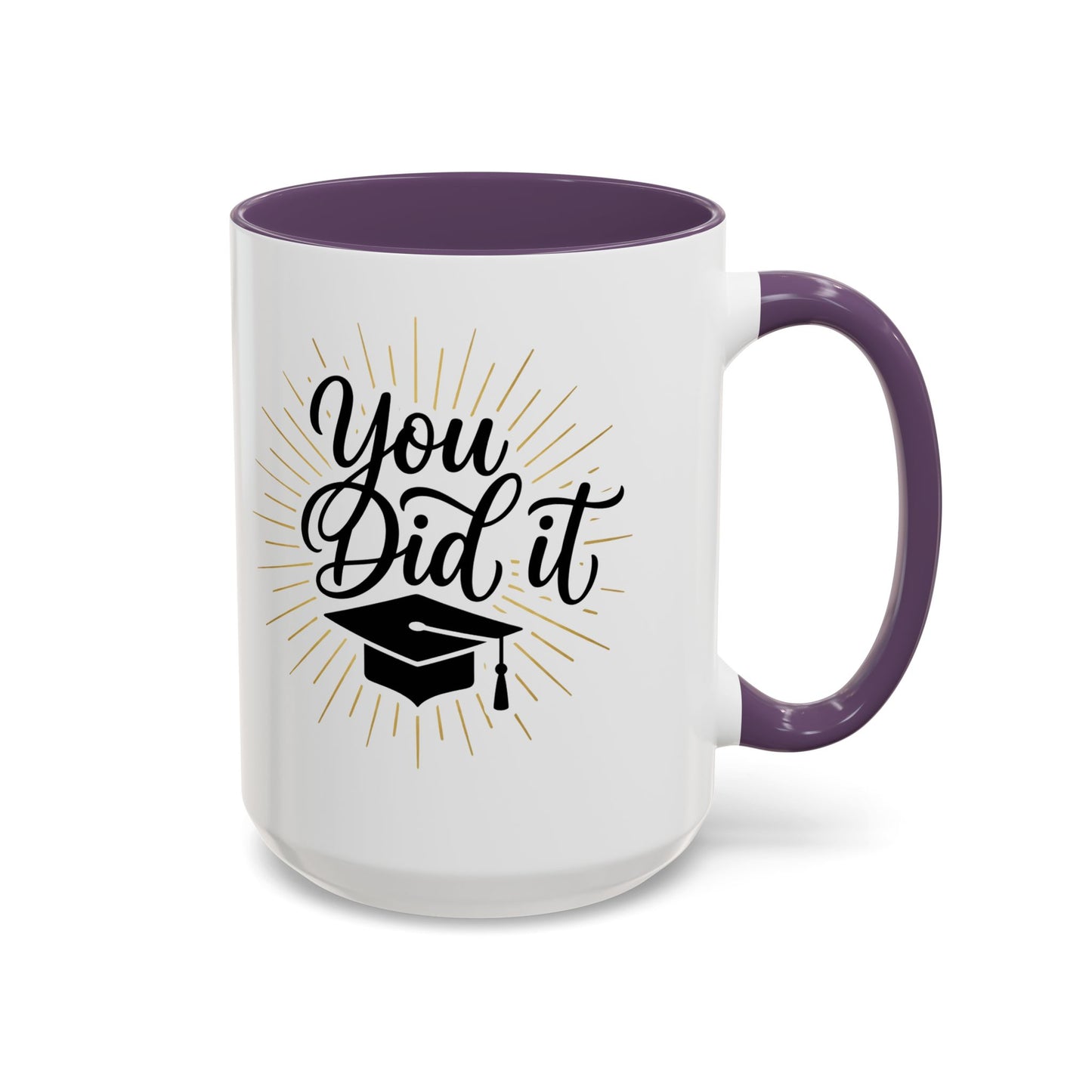 Graduation Coffee Mug — "You Did It" Cap Design