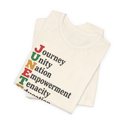 Juneteenth Acrostic T-Shirt — Journey, Unity, Empowerment Tee