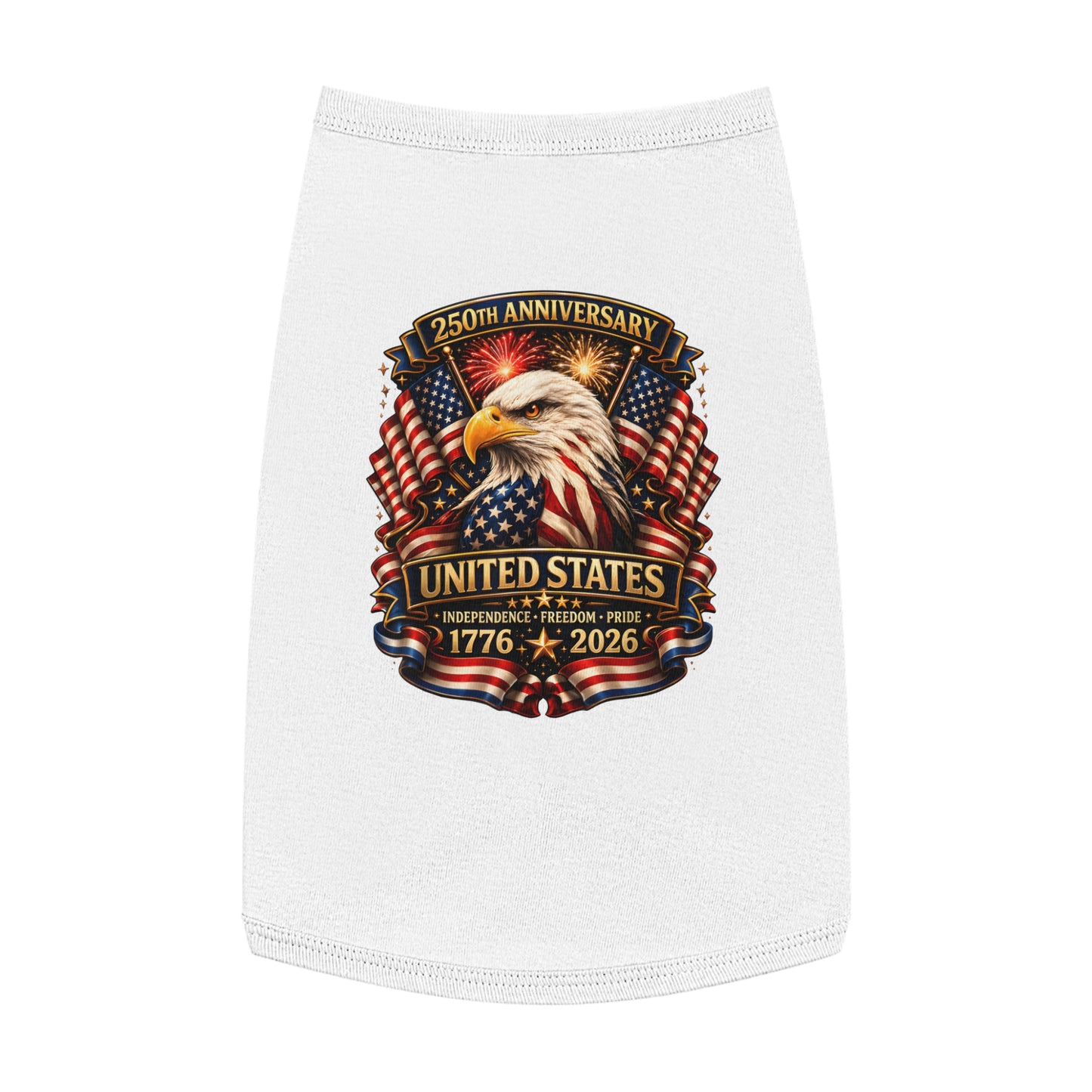 Patriotic Pet Tank — 250th United States Anniversary Eagle (1776–2026)