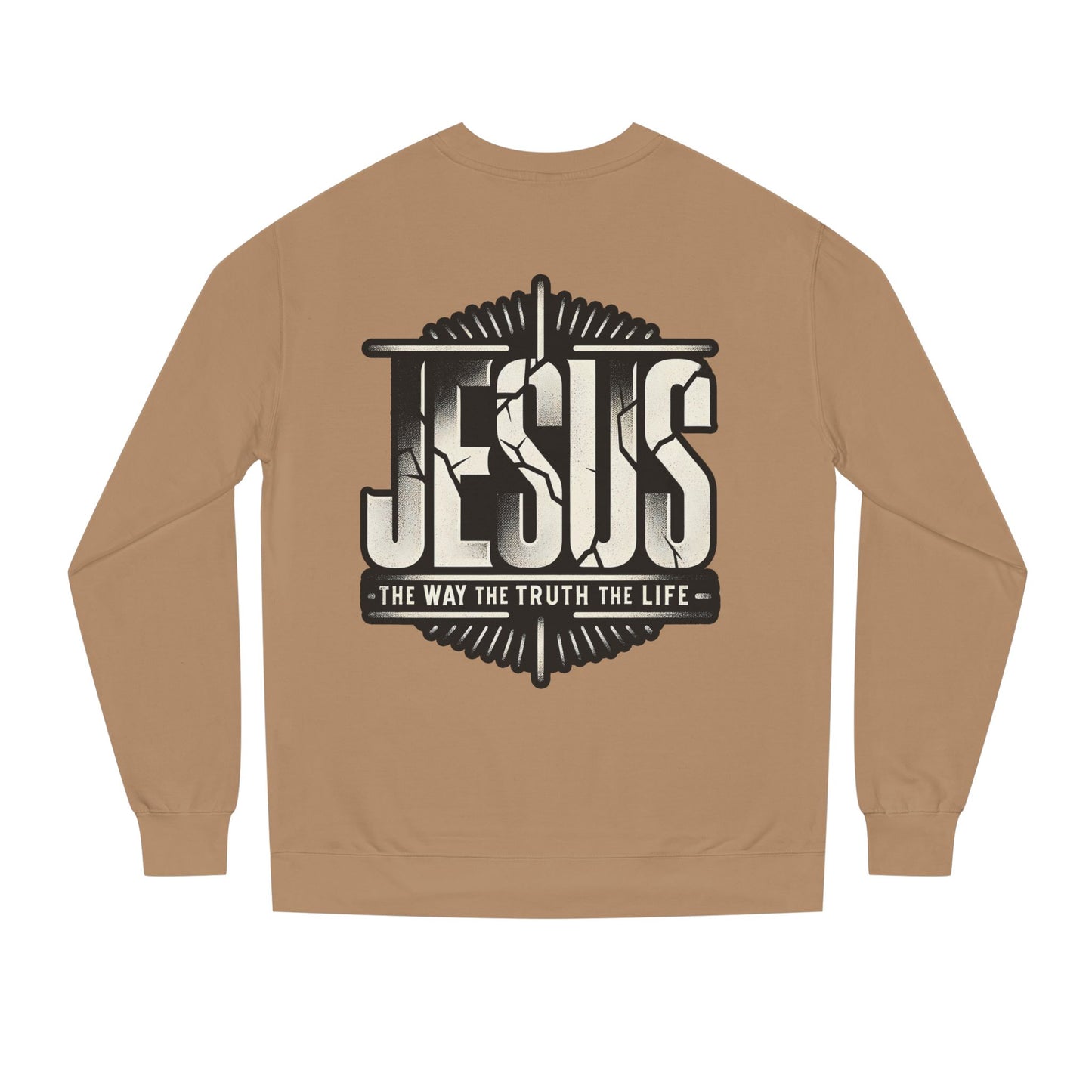Jesus Graphic Sweatshirt — Vintage Religious Cross & Lamb Crewneck