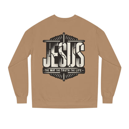 Jesus Graphic Sweatshirt — Vintage Religious Cross & Lamb Crewneck