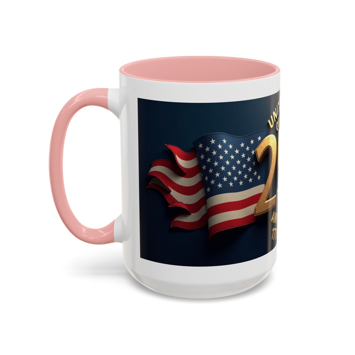 250th Anniversary Coffee Mug — United States of America 1776–2026 Patriotic Accent Mug