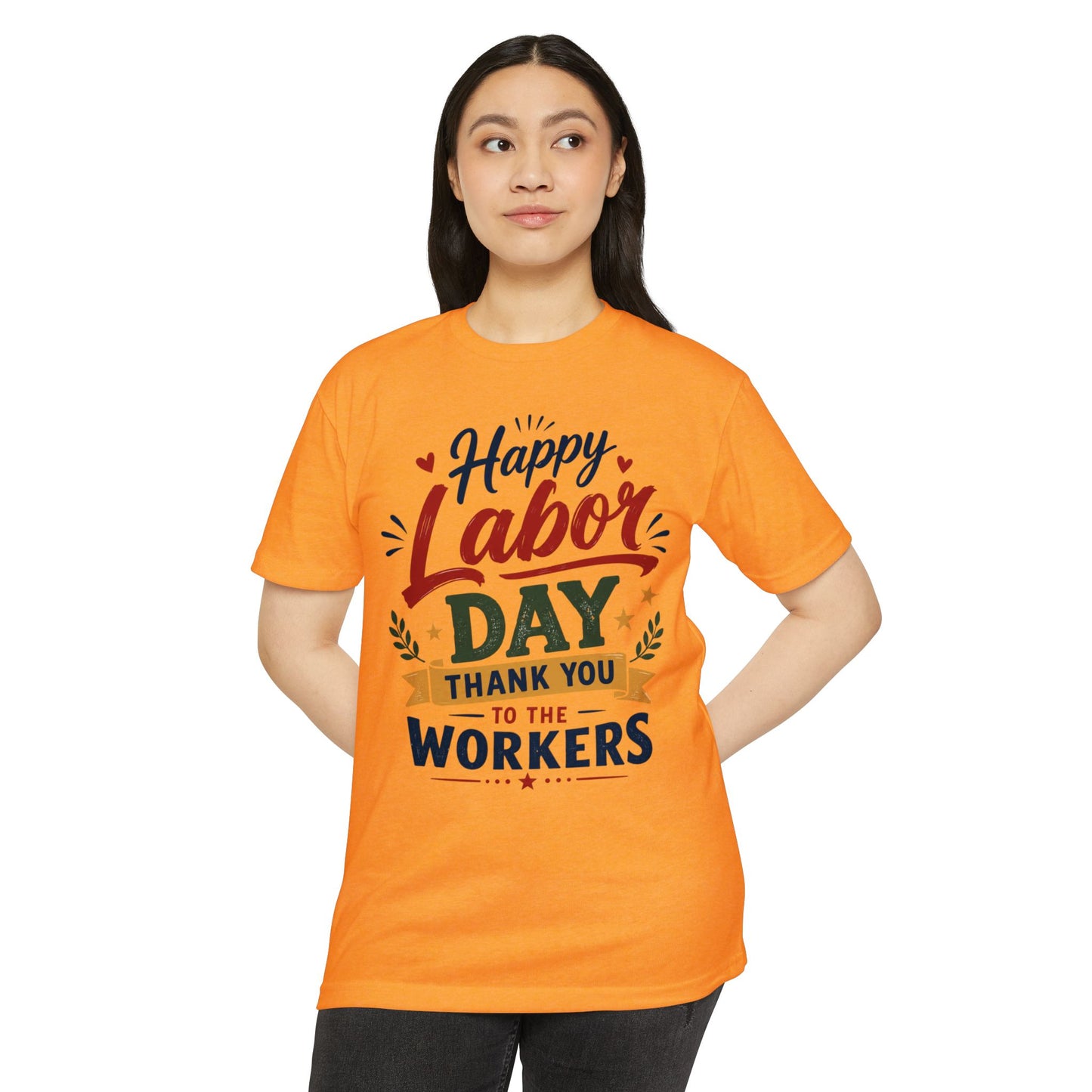 Labor Day T-Shirt — "Happy Labor Day Thank You to the Workers" Patriotic Holiday Tee
