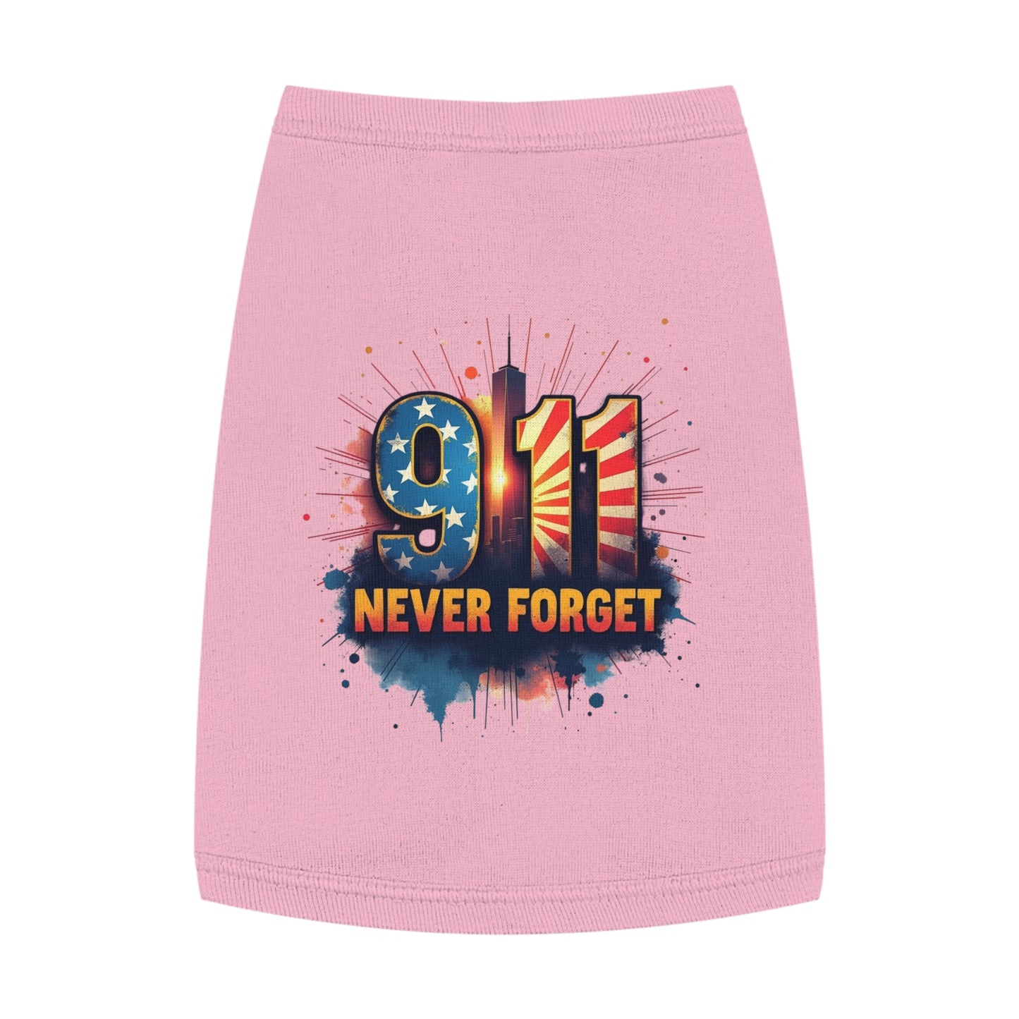 9/11 Never Forget Pet Tank Top — Patriotic Memorial Dog Shirt