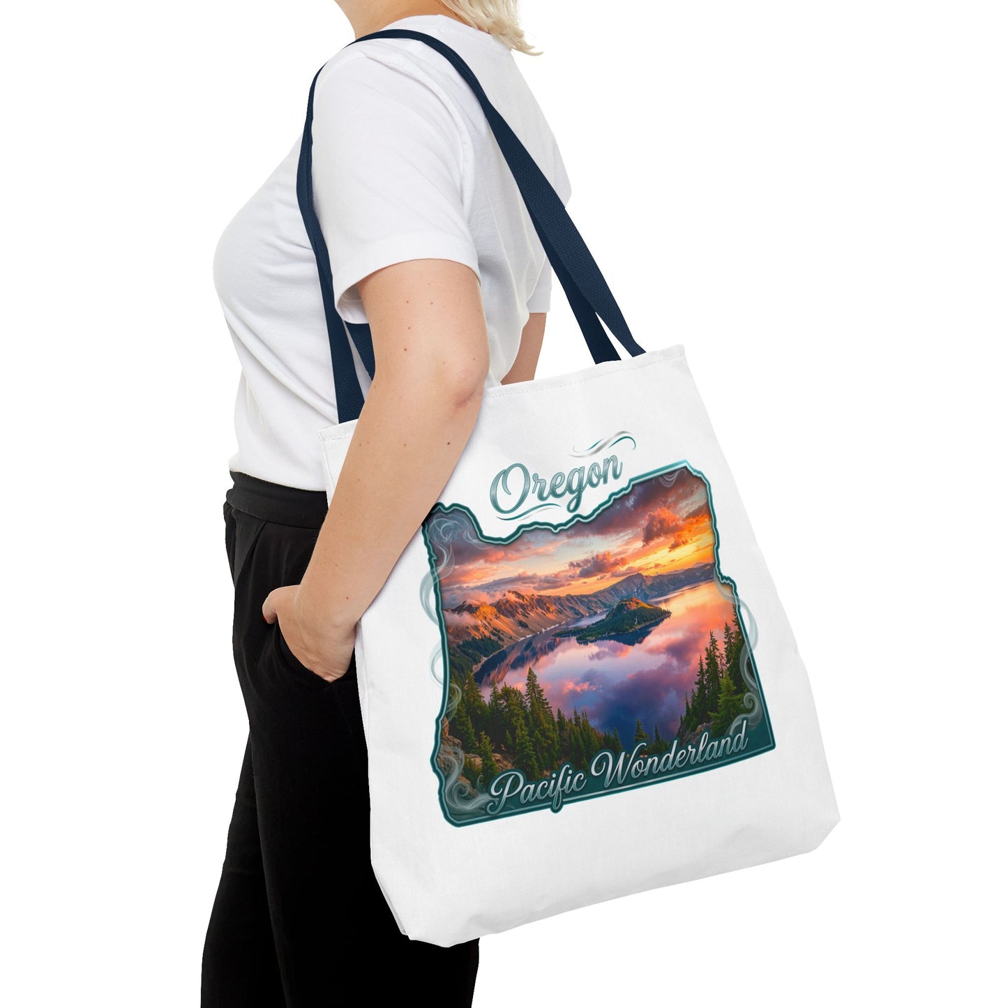 Oregon Scenic Tote Bag — 'Pacific Wonderland' Sunset Landscape Tote