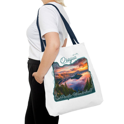 Oregon Scenic Tote Bag — 'Pacific Wonderland' Sunset Landscape Tote