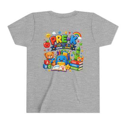 Pre-K Ready To Learn Kids T-Shirt — Colorful Preschool Back-to-School Tee