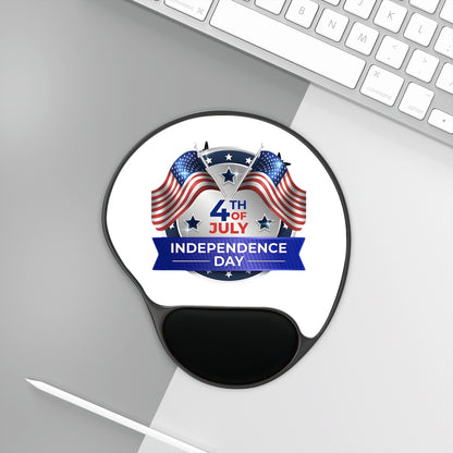 Independence Day 4th of July Mouse Pad with Wrist Rest