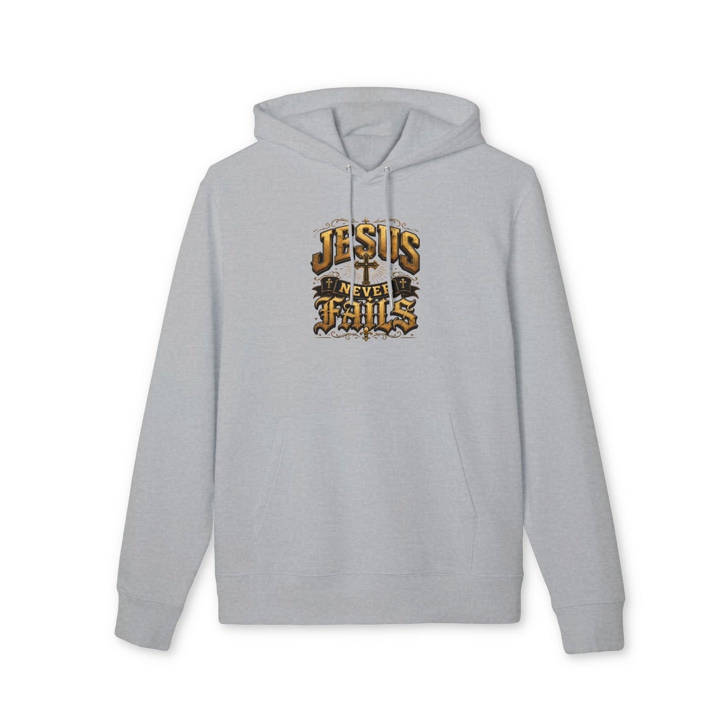 Jesus Never Fails Hoodie — Faith-Based Christian Pullover