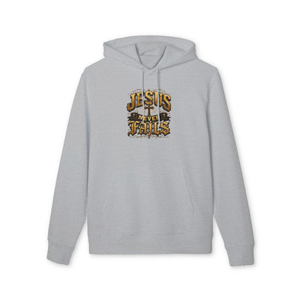 Jesus Never Fails Hoodie — Faith-Based Christian Pullover