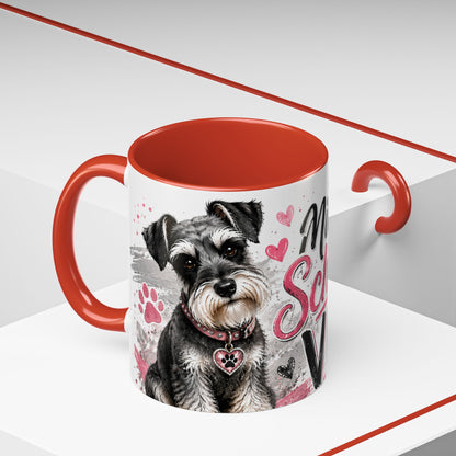 Miniature Schnauzer Vibes Accent Coffee Mug – 11/15oz