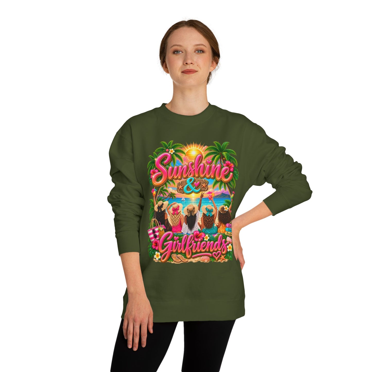Sunshine & Girlfriends Beach Sweatshirt