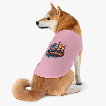9/11 Never Forget Pet Tank Top — Patriotic Memorial Dog Shirt