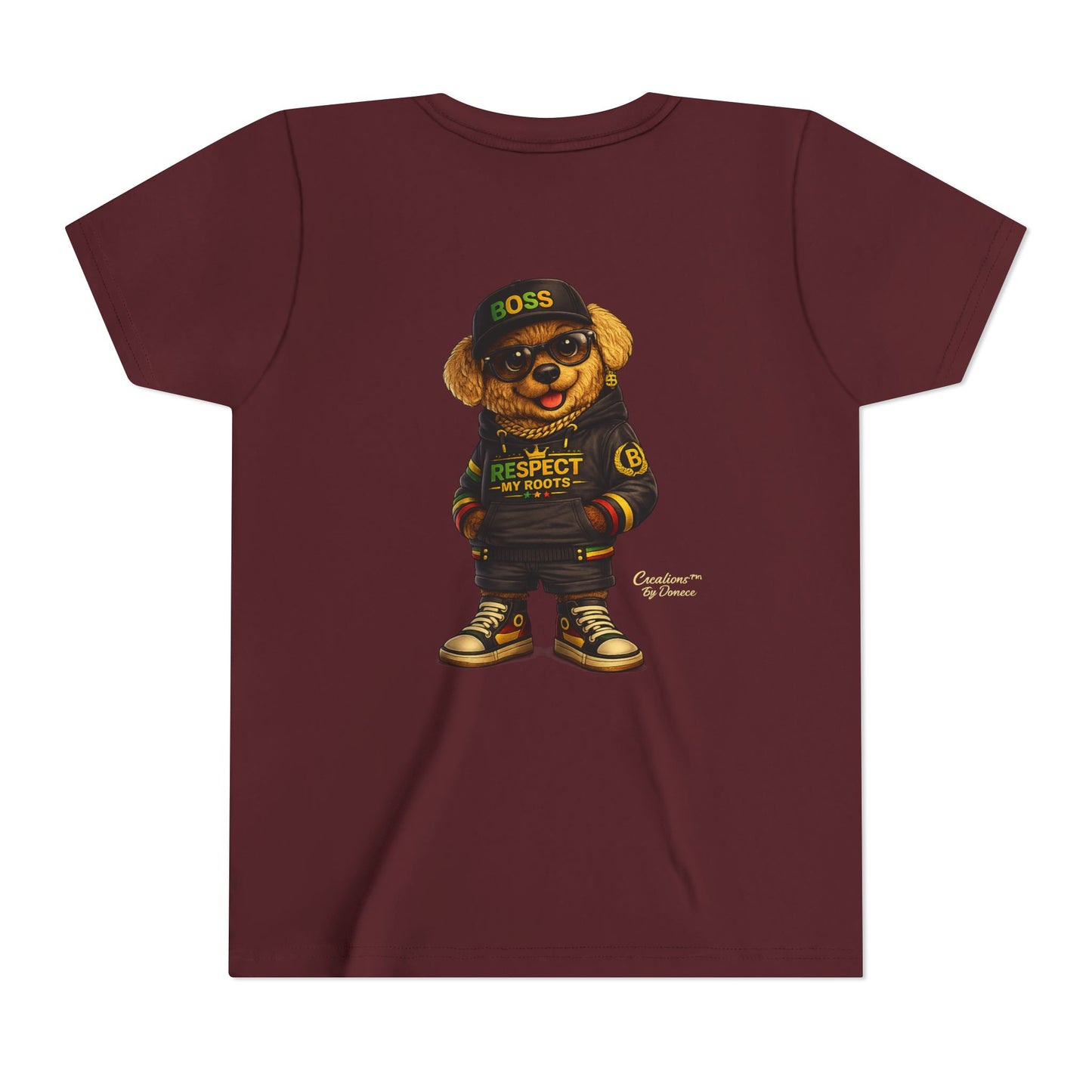 Kids Graphic Tee - 'Respect the Hustle' Teddy Bear Streetwear