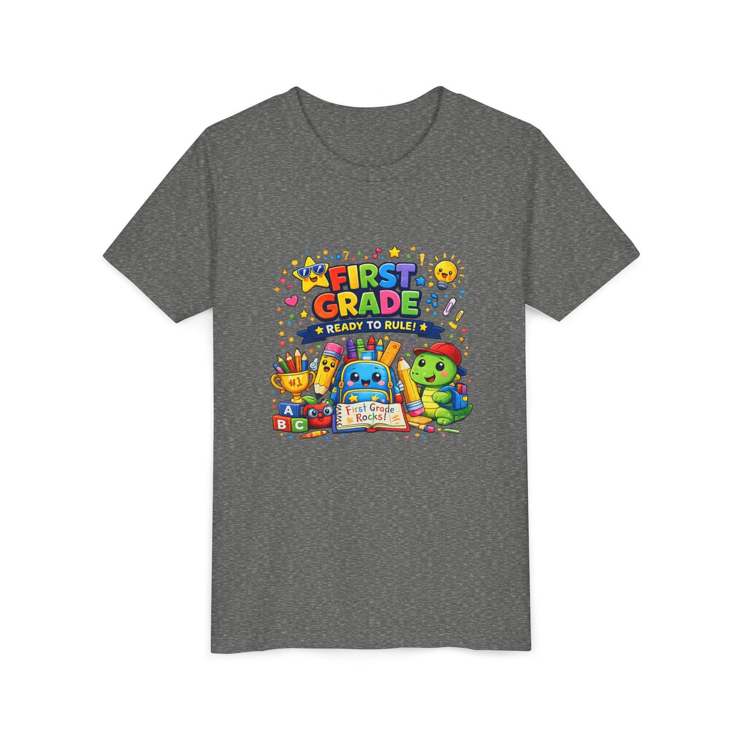 First Grade Youth T‑Shirt – "First Grade Ready to Rule" Cute Back-to-School Tee