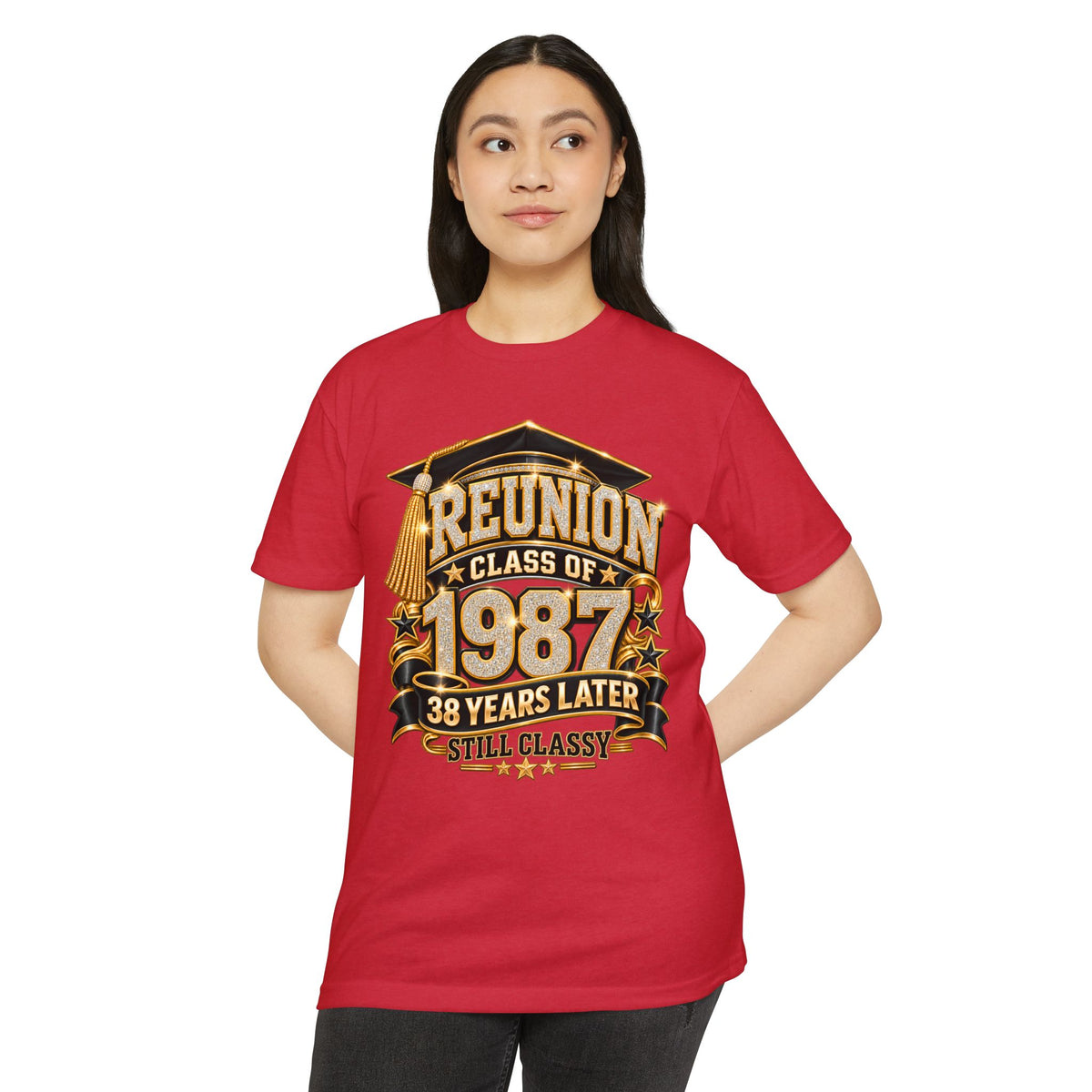 Class of 1987 Reunion T-Shirt — 38 Years Later "Still Classy"