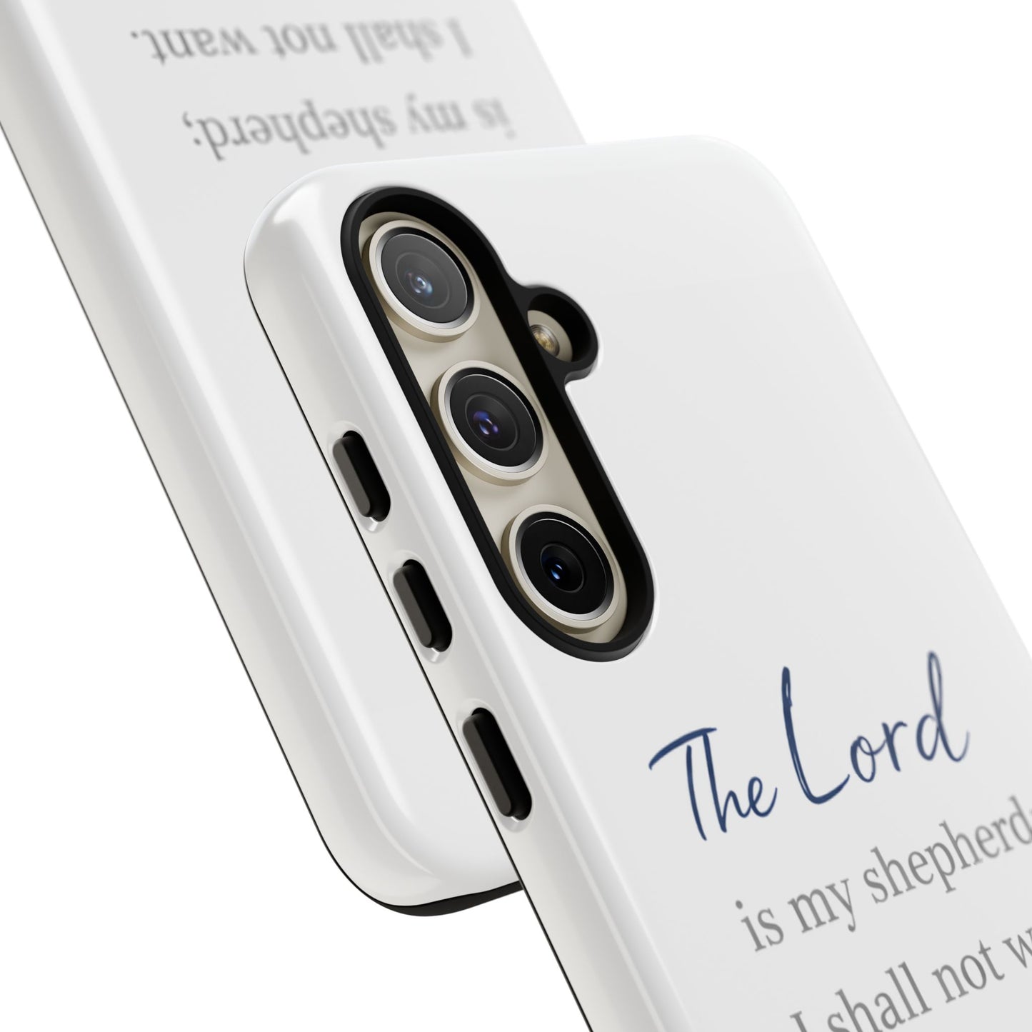 Psalm 23:1 Phone Case — "The Lord is my shepherd; I shall not want" Christian Protective Cover