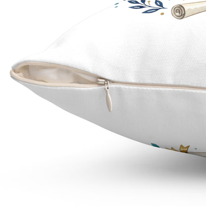 Graduation 'Nailed It' Decorative Pillow — Graduation Throw Pillow with Cap & Diploma Design