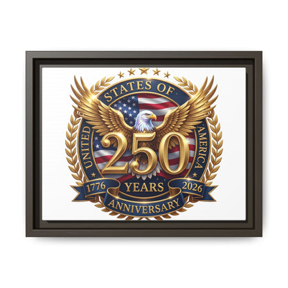 250th United States Anniversary Framed Canvas Print