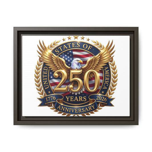 250th United States Anniversary Framed Canvas Print