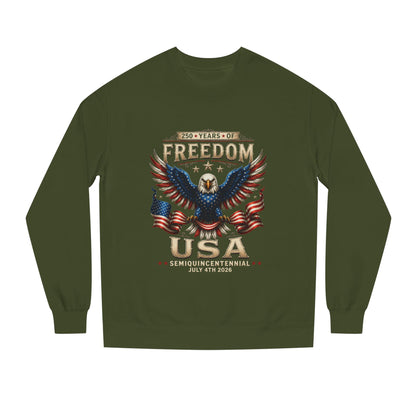 Freedom USA Eagle Sweatshirt — Patriotic 4th of July Crewneck