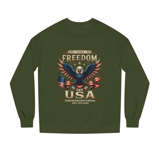 Freedom USA Eagle Sweatshirt — Patriotic 4th of July Crewneck