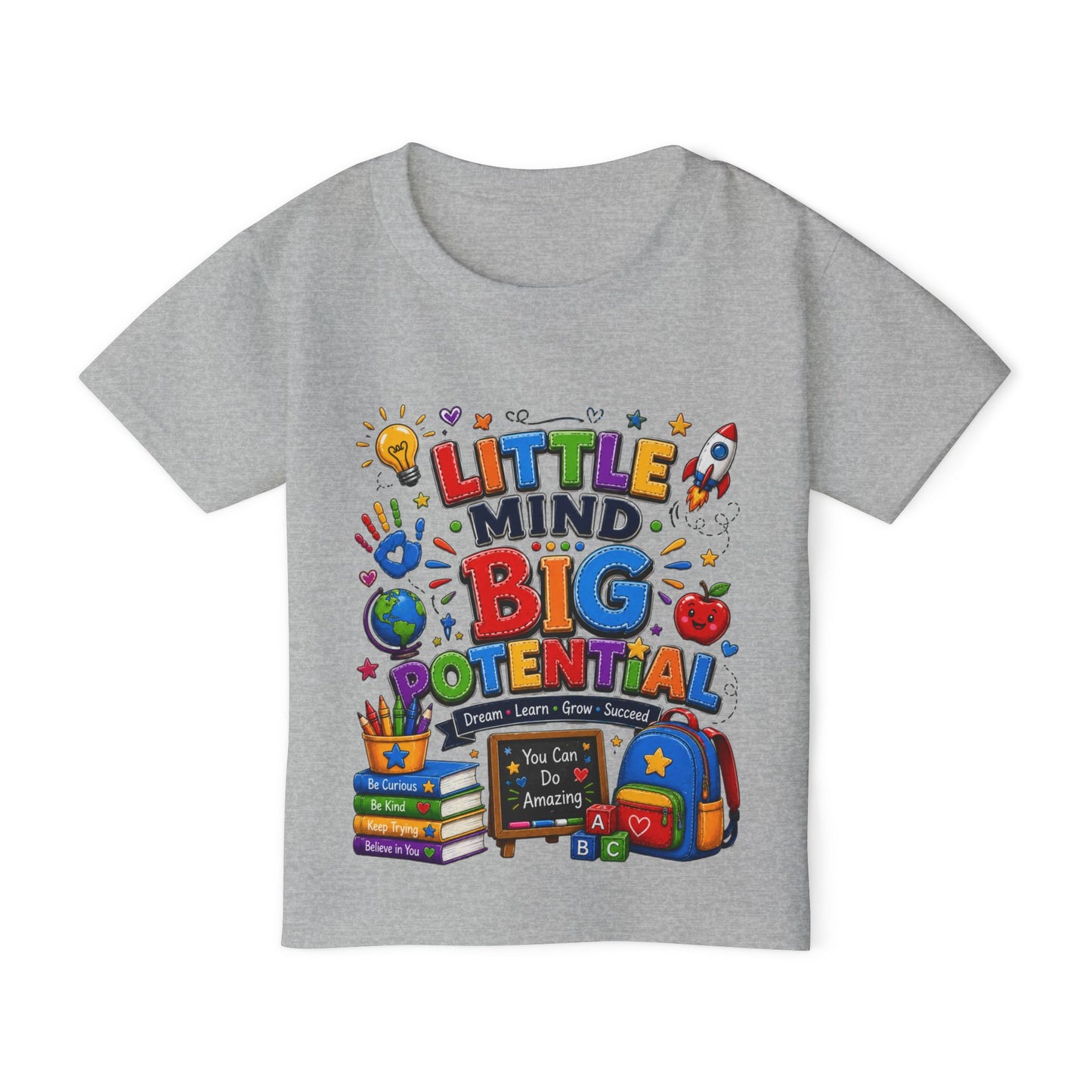 Toddler T‑Shirt — "Little Mind Big Potential" Back‑to‑School Graphic Tee