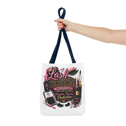 Lash Technician Tote Bag — Glam Beauty Artist Gift, ‘Lash Technician: Enhancing Beauty’ Design