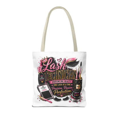 Lash Technician Tote Bag — Glam Beauty Artist Gift, ‘Lash Technician: Enhancing Beauty’ Design