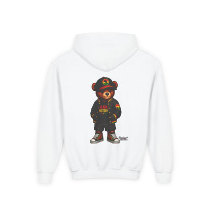 Youth Bear Hoodie — 'Follow Your History' Streetwear Kids Sweatshirt