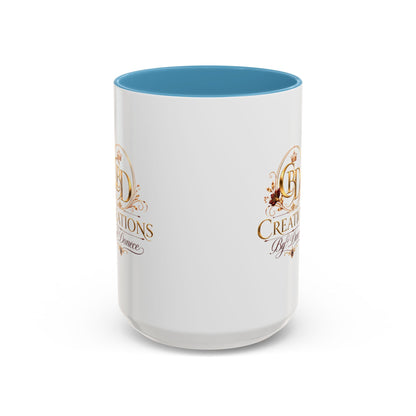 Accent Coffee Mug — Creations By Donece Logo Ceramic Mug (11/15 oz)