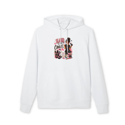 Hair Is My Canvas Hoodie — Black Beauty Salon Graphic Pullover