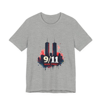 9/11 Never Forget T-Shirt – Memorial Twin Towers Tribute Tee