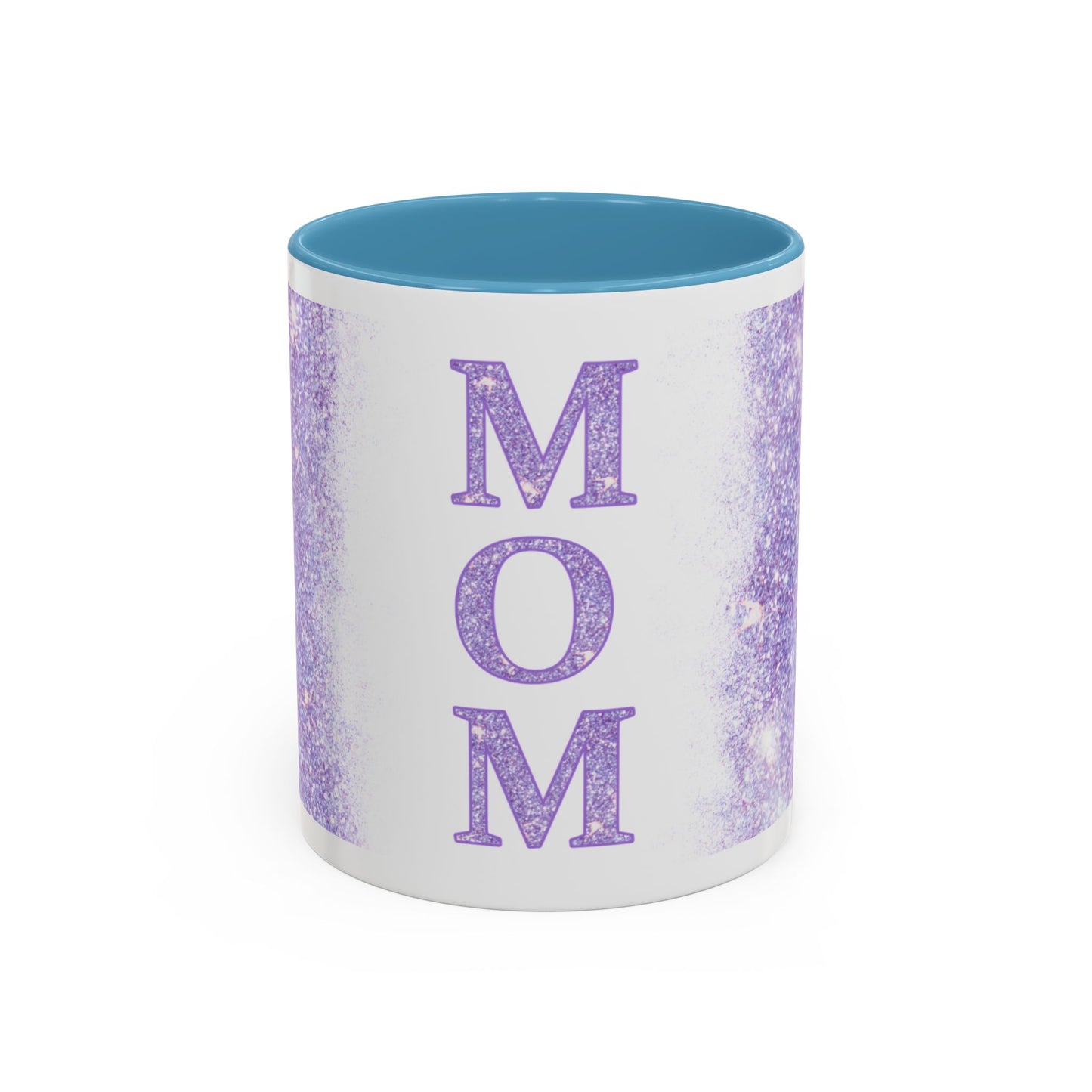 Mom Glitter Accent Coffee Mug – Purple Sparkle Mother's Day Gift (11/15oz)