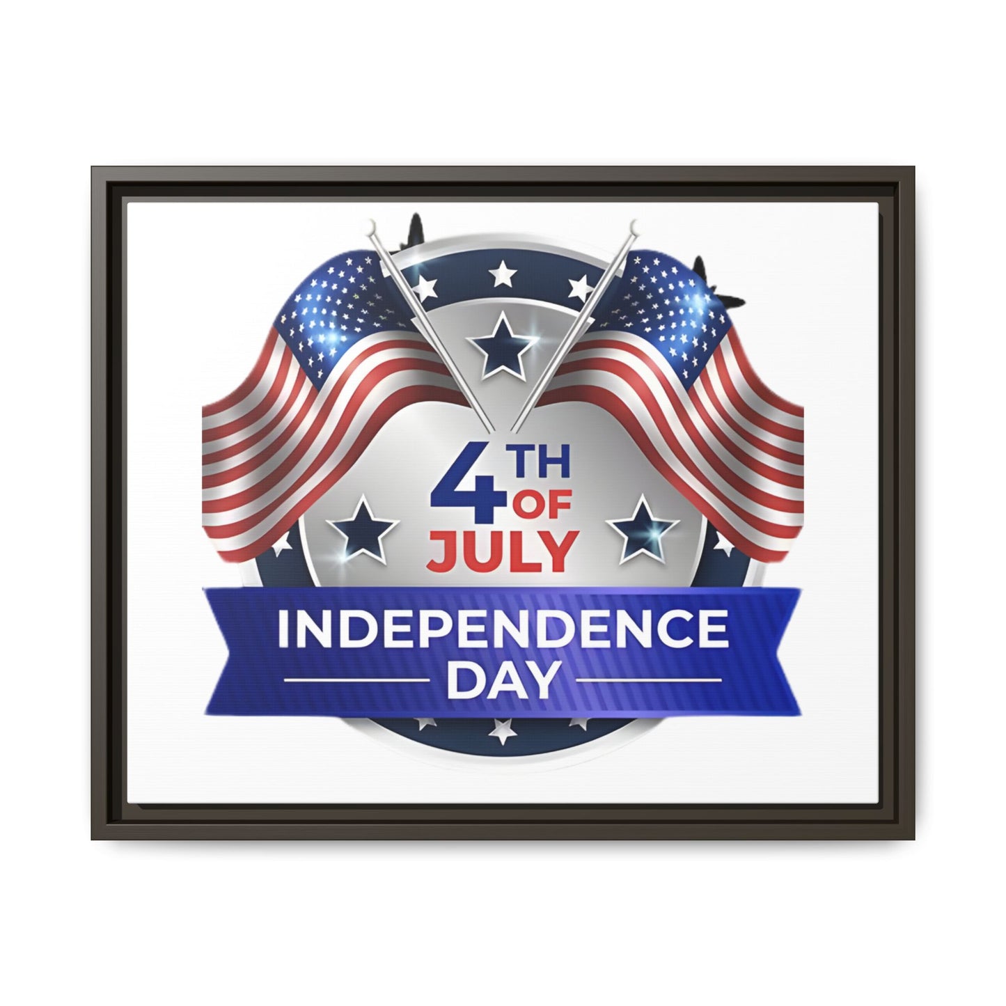 4th of July Independence Day Framed Matte Canvas