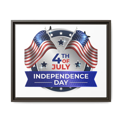 4th of July Independence Day Framed Matte Canvas