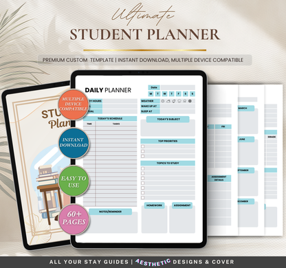 Student Planner | Academic & Study Organizer Digital Planner