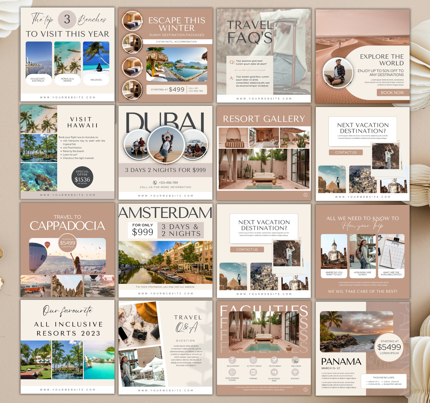 Travel Agent Instagram Post Template | Editable Social Media Canva Template