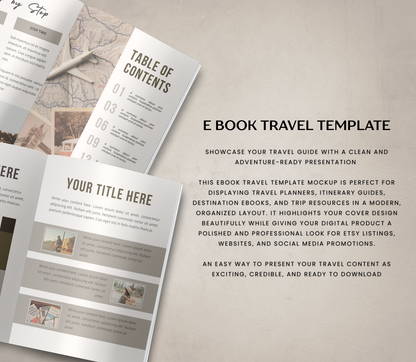 E-Book Travel Template | Editable Travel Guide & Planner Template
