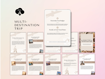 Multi-Destination Trip Planner | Printable Travel Itinerary Organizer