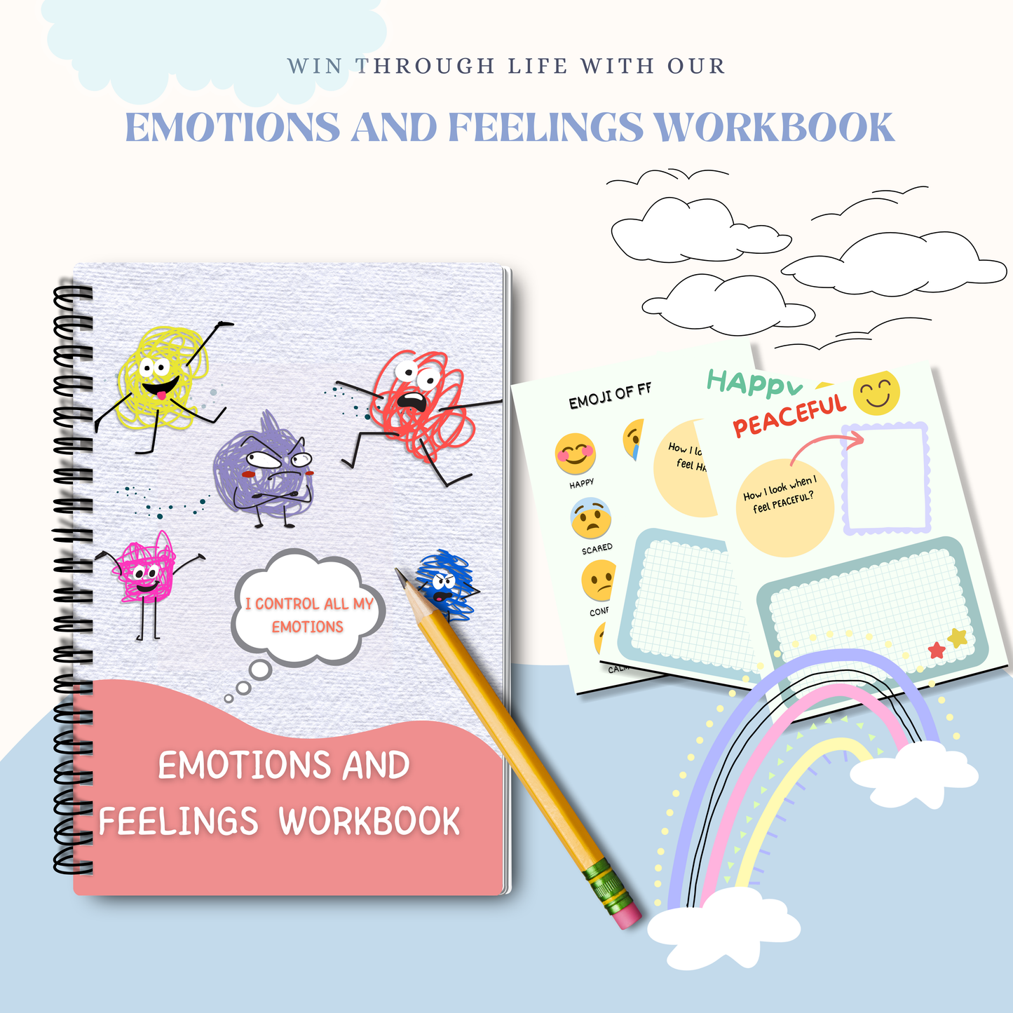 Emotions and Feelings Workbook PDF | Emotional Awareness Journal, Mindfulness Activities, Self-Reflection &amp; Coping Skills Guide