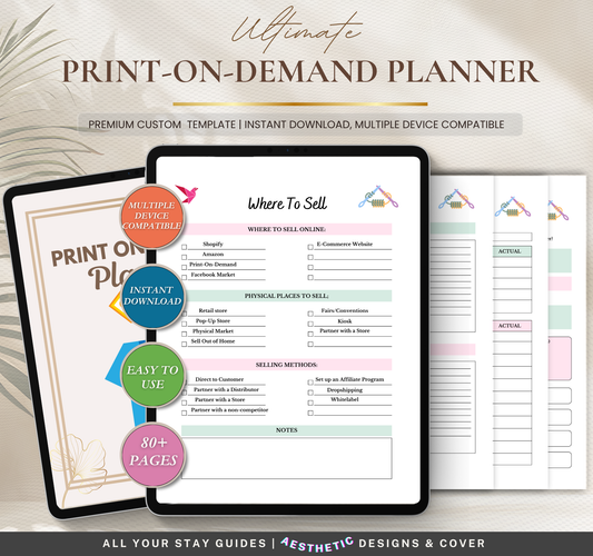 Print on Demand Planner | Ready to Print Planner Pages PDF for POD Business